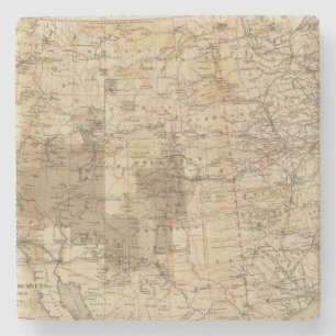 Karte des Fortschritts-1878 der geographischen Steinuntersetzer