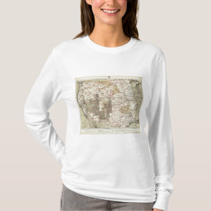 Karte des Fortschritts-1878 der geographischen T-Shirt
