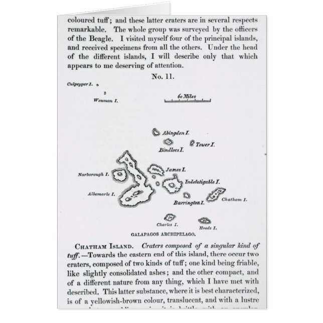 Karte des Galapagos-Archipels, 1844 (Vorne)