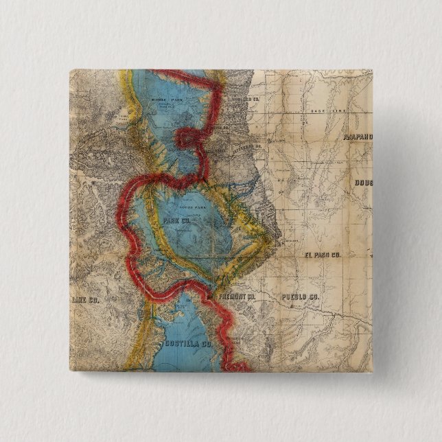 Karte des Gebiets Colorado Button (Vorderseite)