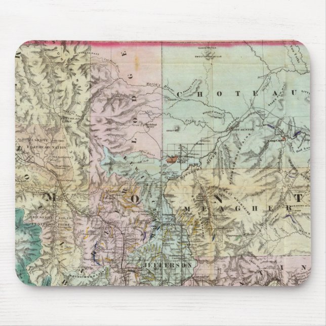 Karte des Gebiets Montana Mousepad (Vorne)