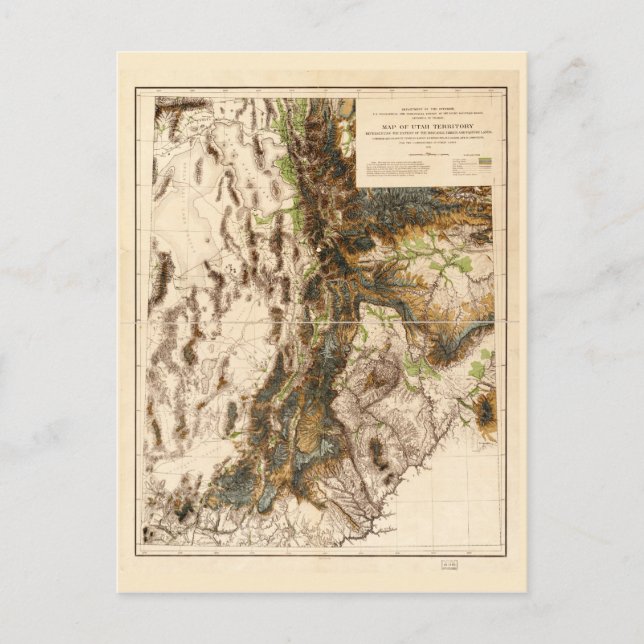 Karte des Gebiets Utah (1878) (Vorderseite)