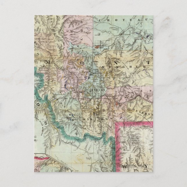 Karte des Gebiets von Montana (Vorderseite)