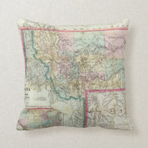 Karte des Gebiets von Montana Kissen