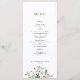 Karte des Greenery Watercolor Wedding Reception Me
