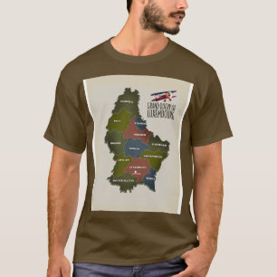 Karte des Großherzogtums Luxemburg 1 T-Shirt