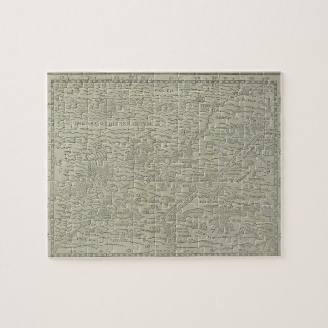 Karte des Heiligen Landes Puzzle (Horizontal)