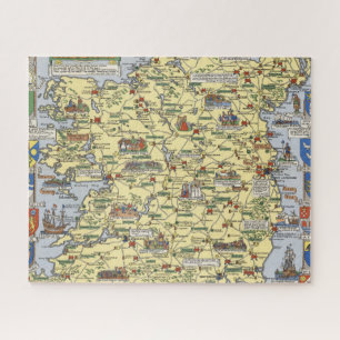 Karte des historischen Irlands Puzzle