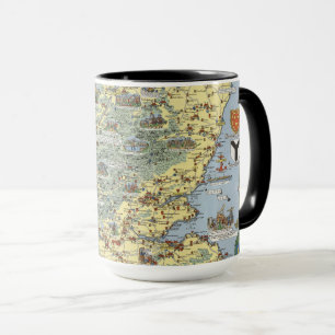 Karte des historischen Schottlands Tasse