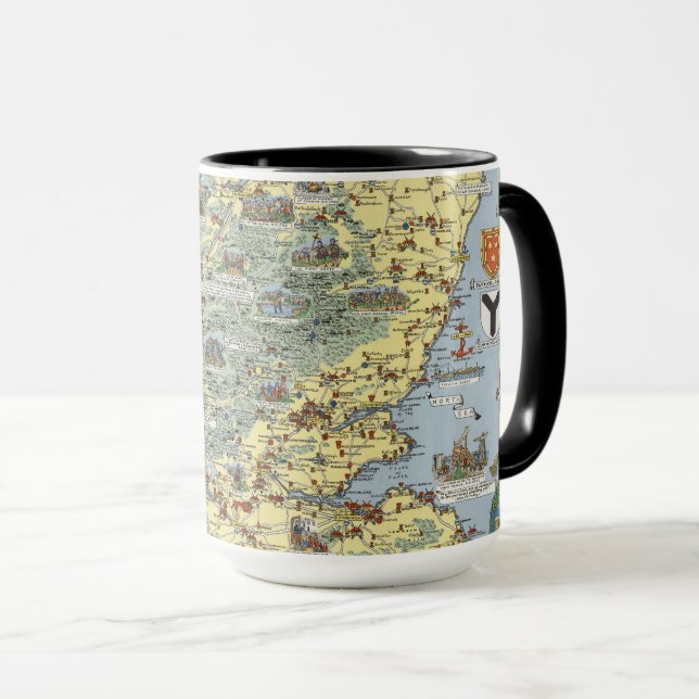 Karte des historischen Schottlands Tasse (VorderseiteRechts)