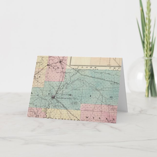 Karte des Jackson-Landkreises, Platz der Freundsch (Vorderseite)