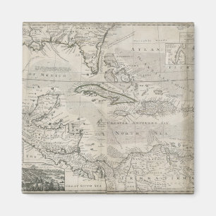 Karte des karibischen 1715 magnet
