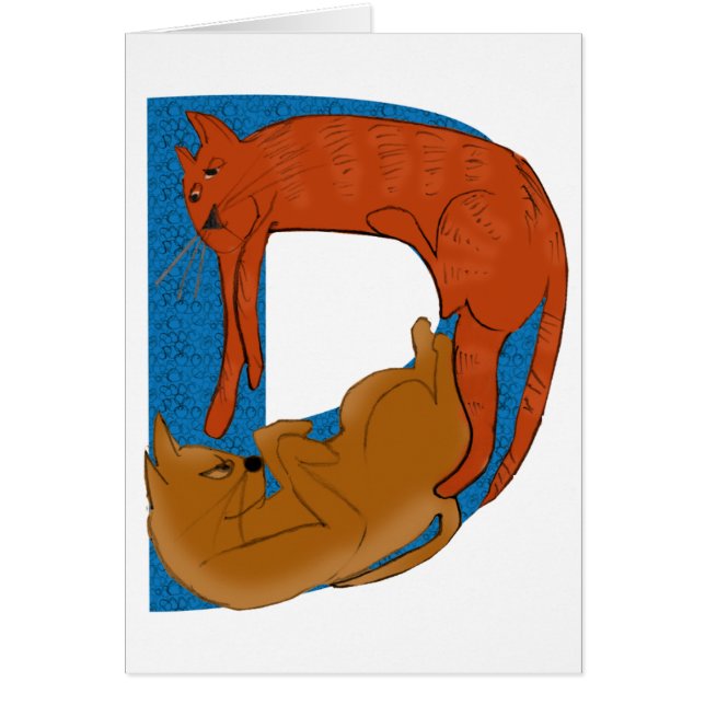 Karte des Katzen-Alphabet-D (Vorne)