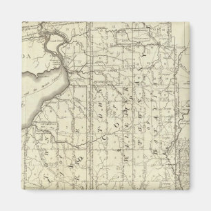 Karte des Kaufs von Morris oder West Geneseo Magnet