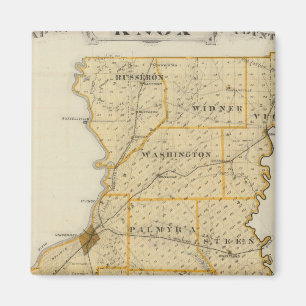 Karte des Knox-Landkreises Magnet