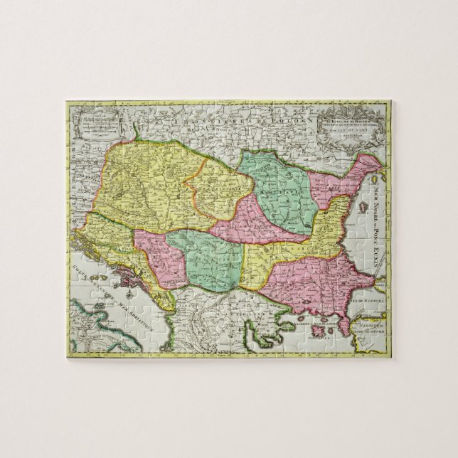 Karte des Königreiches von Ungarn und von Staaten Puzzle (Horizontal)