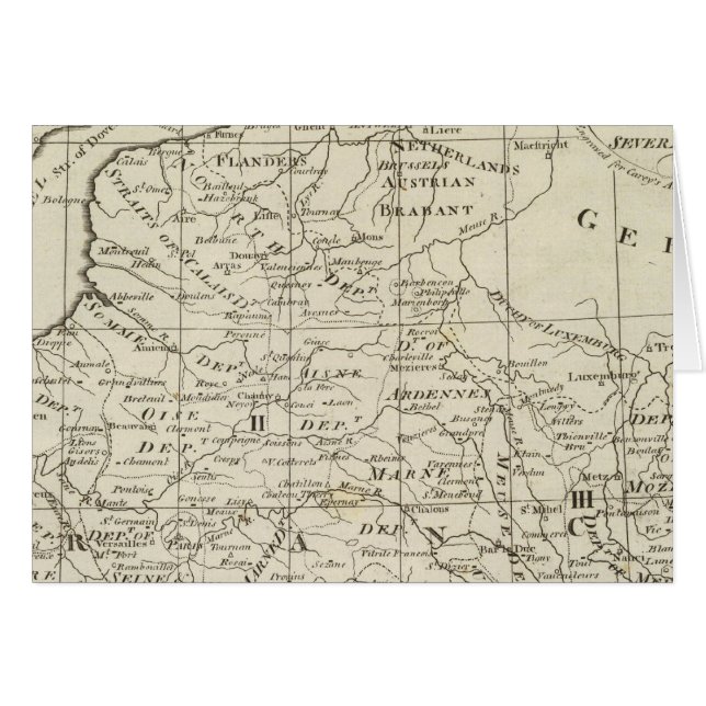 Karte des Kriegssitzes in Frankreich (Vorderseite (Horizontal))