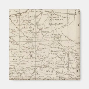 Karte des Kriegssitzes in Frankreich 2 Magnet