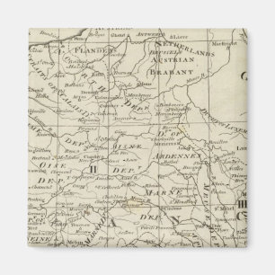 Karte des Kriegssitzes in Frankreich Magnet
