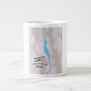 Karte des Lake Mohave Nevada Jumbo-Tasse