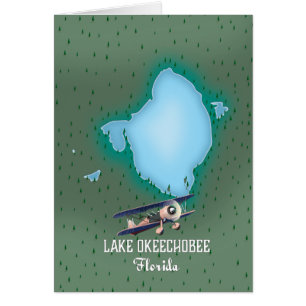 Karte des Lake Okeechobee in Florida.