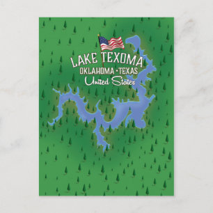 Karte des Lake Texoma USA.