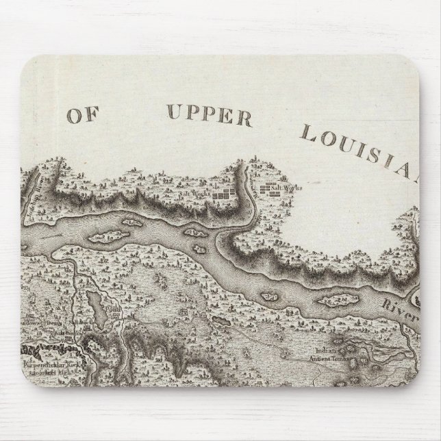Karte des Landes Illinois Mousepad (Vorne)