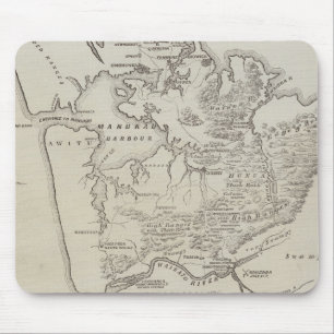 Karte des Landes zwischen Auckland u. Waikato Mousepad