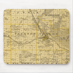 Karte des Landkreises Benton, Staat von Iowa Mousepad