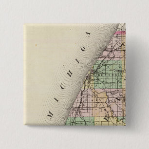 Karte des Landkreises Berrien, Michigan Button