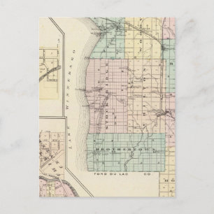 Karte des Landkreises Calumet, Staat Wisconsin