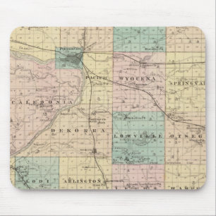 Karte des Landkreises Columbia, Staat von Wisconsi Mousepad