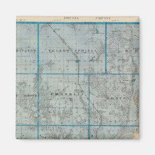 Karte des Landkreises Des Moines, Staat von Iowa Magnet