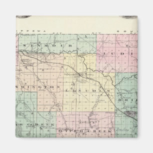 Karte des Landkreises Eau Claire, Staat Wisconsin Magnet