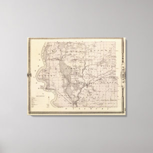 Karte des Landkreises Fremont, Staat von Iowa Leinwanddruck