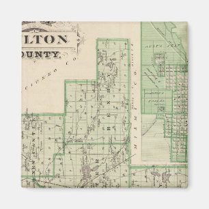 Karte des Landkreises Fulton mit Rochester, Fulton Magnet