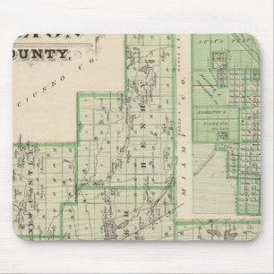 Karte des Landkreises Fulton mit Rochester, Fulton Mousepad