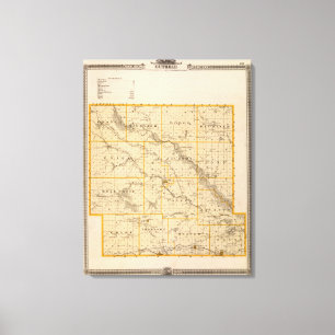 Karte des Landkreises Guthrie, Staat von Iowa Leinwanddruck