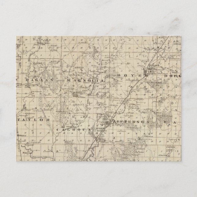 Karte des Landkreises Harrison, Staat von Iowa (Vorderseite)