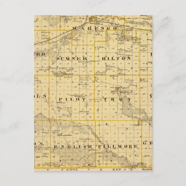 Karte des Landkreises Iowa, Staat von Iowa (Vorderseite)