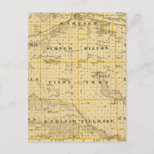 Karte des Landkreises Iowa, Staat von Iowa