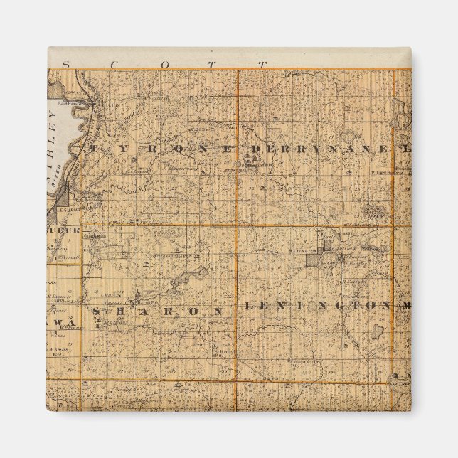 Karte des Landkreises Le Sueur, Minnesota Magnet (Vorne)