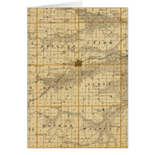 Karte des Landkreises Madison, Staat von Iowa