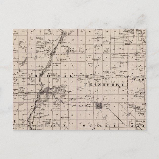 Karte des Landkreises Montgomery, Staat von Iowa (Vorderseite)