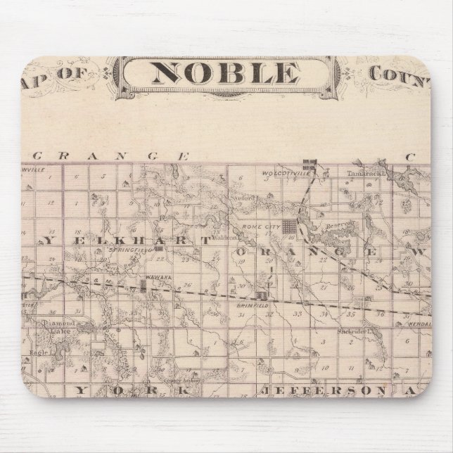 Karte des Landkreises Noble Mousepad (Vorne)