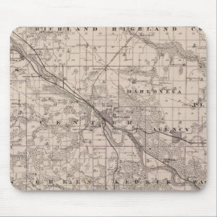 Karte des Landkreises Wapello, Staat von Iowa Mousepad