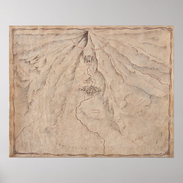 Karte des Lonley Mountain Poster (Vorne)