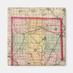 Karte des Macomb-Landkreises, Michigan Magnet