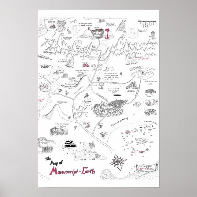 Karte des Manuskripts Erde Poster (Vorne)