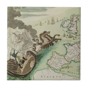 Karte des maritimen Angriffs auf England durch Nap Fliese